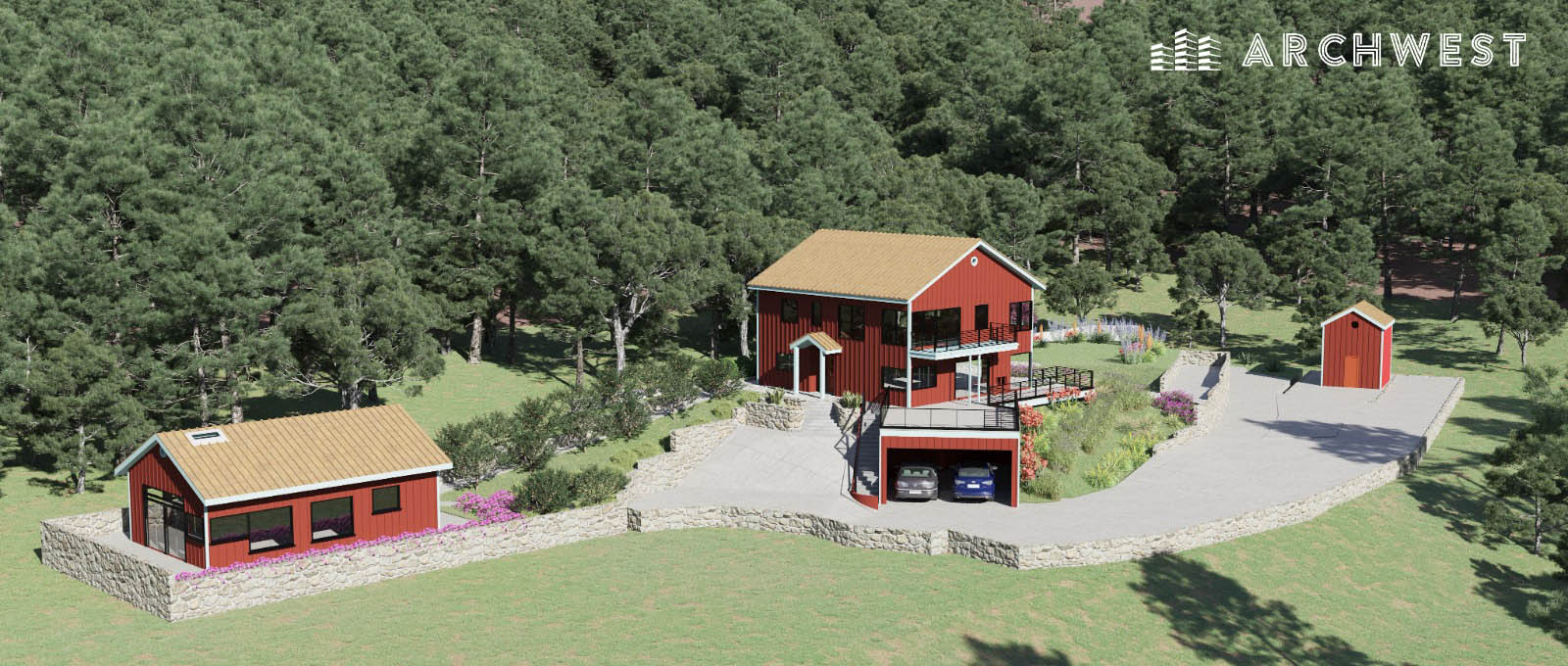 10. 3D Aerial View of a Ranch Style House, Colorado, USA